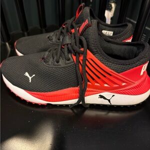 Puma Black and Red SoftFoam Sneakers